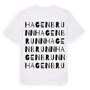 Hagenbrunn ordlek t-shirt – ekologisk bomull t-shirt från Pinshirt