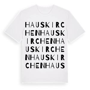 Hauskirchen ordlek t-shirt – ekologisk bomull t-shirt från Pinshirt