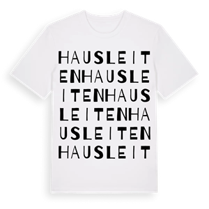 Hausleiten ordlek t-shirt – ekologisk bomull t-shirt från Pinshirt