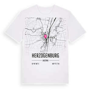 Herzogenburg karta t-shirt – ekologisk bomull t-shirt från Pinshirt