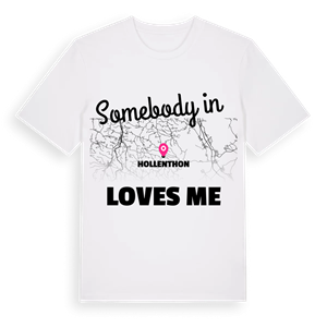 Någon i Hollenthon älskar mig t-shirt – ekologisk bomull t-shirt från Pinshirt