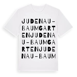 Judenau-Baumgarten ordlek t-shirt – ekologisk bomull t-shirt från Pinshirt