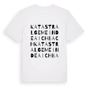 Katastralgemeinde Aichbach ordlek t-shirt – ekologisk bomull t-shirt från Pinshirt