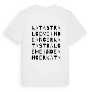 Katastralgemeinde Anger ordlek t-shirt – ekologisk bomull t-shirt från Pinshirt