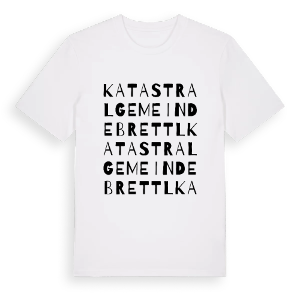 Katastralgemeinde Brettl ordlek t-shirt – ekologisk bomull t-shirt från Pinshirt
