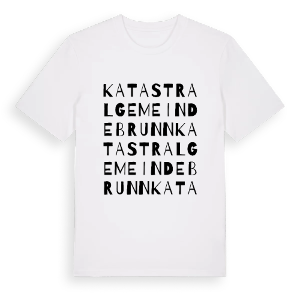 Katastralgemeinde Brunn ordlek t-shirt – ekologisk bomull t-shirt från Pinshirt