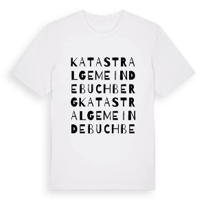 Katastralgemeinde Buchberg ordlek t-shirt – ekologisk bomull t-shirt från Pinshirt
