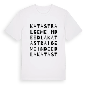 Katastralgemeinde Edla ordlek t-shirt – ekologisk bomull t-shirt från Pinshirt