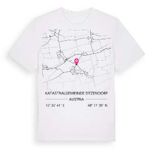 Katastralgemeinde Eitzendorf karta t-shirt – ekologisk bomull t-shirt från Pinshirt