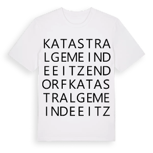 Katastralgemeinde Eitzendorf ordlek t-shirt – ekologisk bomull t-shirt från Pinshirt