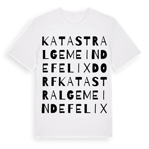 Katastralgemeinde Felixdorf ordlek t-shirt – ekologisk bomull t-shirt från Pinshirt