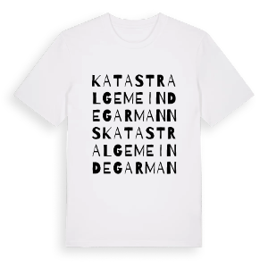 Katastralgemeinde Garmanns ordlek t-shirt – ekologisk bomull t-shirt från Pinshirt