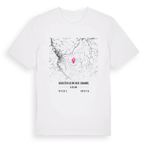 Katastralgemeinde Ginning karta t-shirt – ekologisk bomull t-shirt från Pinshirt