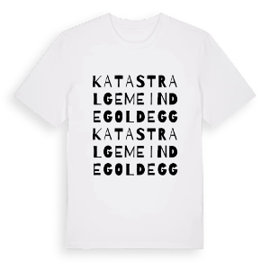 Katastralgemeinde Goldegg ordlek t-shirt – ekologisk bomull t-shirt från Pinshirt