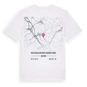Katastralgemeinde Großwetzdorf karta t-shirt – ekologisk bomull t-shirt från Pinshirt