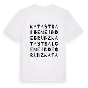 Katastralgemeinde Grünz ordlek t-shirt – ekologisk bomull t-shirt från Pinshirt