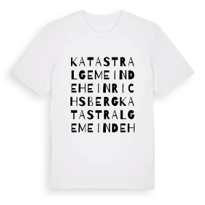 Katastralgemeinde Heinrichsberg ordlek t-shirt – ekologisk bomull t-shirt från Pinshirt