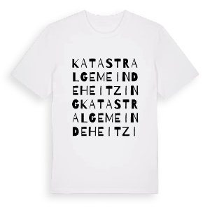 Katastralgemeinde Heitzing ordlek t-shirt – ekologisk bomull t-shirt från Pinshirt