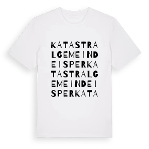 Katastralgemeinde Isper ordlek t-shirt – ekologisk bomull t-shirt från Pinshirt