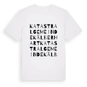 Katastralgemeinde Kälberhart ordlek t-shirt – ekologisk bomull t-shirt från Pinshirt