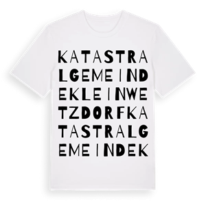 Katastralgemeinde Kleinwetzdorf ordlek t-shirt – ekologisk bomull t-shirt från Pinshirt