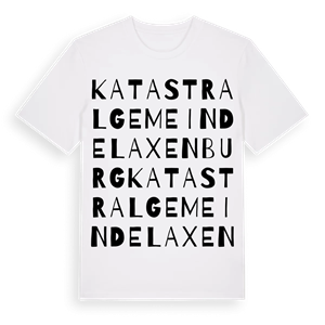Katastralgemeinde Laxenburg ordlek t-shirt – ekologisk bomull t-shirt från Pinshirt