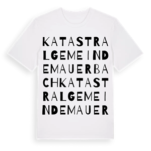 Katastralgemeinde Mauerbach ordlek t-shirt – ekologisk bomull t-shirt från Pinshirt