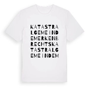 Katastralgemeinde Merkenbrechts ordlek t-shirt – ekologisk bomull t-shirt från Pinshirt