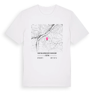 Katastralgemeinde Mitterarnsdorf karta t-shirt – ekologisk bomull t-shirt från Pinshirt