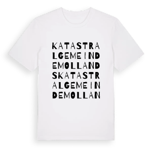Katastralgemeinde Mollands ordlek t-shirt – ekologisk bomull t-shirt från Pinshirt