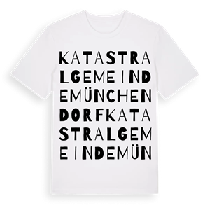 Katastralgemeinde Münchendorf ordlek t-shirt – ekologisk bomull t-shirt från Pinshirt