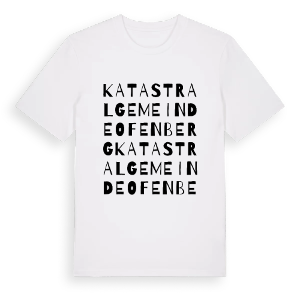 Katastralgemeinde Ofenberg ordlek t-shirt – ekologisk bomull t-shirt från Pinshirt