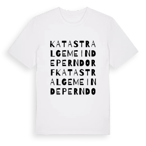 Katastralgemeinde Perndorf ordlek t-shirt – ekologisk bomull t-shirt från Pinshirt