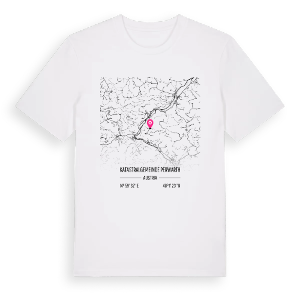 Katastralgemeinde Perwarth karta t-shirt – ekologisk bomull t-shirt från Pinshirt