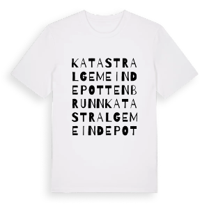 Katastralgemeinde Pottenbrunn ordlek t-shirt – ekologisk bomull t-shirt från Pinshirt