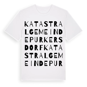 Katastralgemeinde Purkersdorf ordlek t-shirt – ekologisk bomull t-shirt från Pinshirt