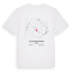 Katastralgemeinde Reichenbach karta t-shirt – ekologisk bomull t-shirt från Pinshirt