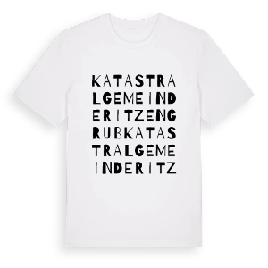 Katastralgemeinde Ritzengrub ordlek t-shirt – ekologisk bomull t-shirt från Pinshirt