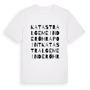 Katastralgemeinde Röhrapoint ordlek t-shirt – ekologisk bomull t-shirt från Pinshirt