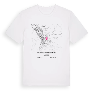 Katastralgemeinde Scheibbs karta t-shirt – ekologisk bomull t-shirt från Pinshirt
