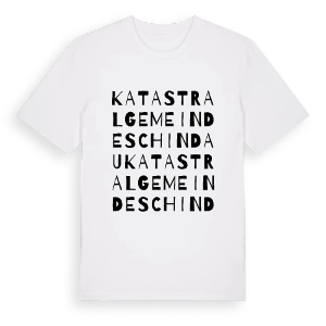 Katastralgemeinde Schindau ordlek t-shirt – ekologisk bomull t-shirt från Pinshirt