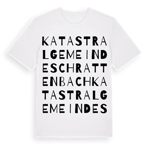 Katastralgemeinde Schrattenbach ordlek t-shirt – ekologisk bomull t-shirt från Pinshirt
