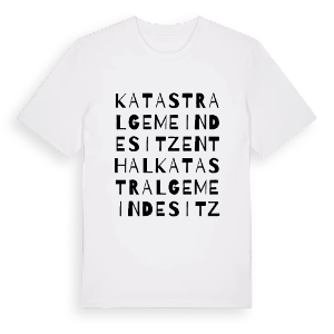 Katastralgemeinde Sitzenthal ordlek t-shirt – ekologisk bomull t-shirt från Pinshirt