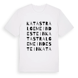 Katastralgemeinde Stein ordlek t-shirt – ekologisk bomull t-shirt från Pinshirt