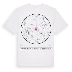Katastralgemeinde Süssenbach t-shirt – ekologisk bomull t-shirt från Pinshirt