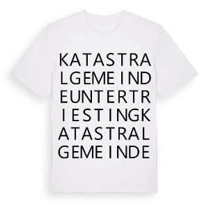 Katastralgemeinde Untertriesting ordlek t-shirt – ekologisk bomull t-shirt från Pinshirt