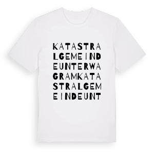 Katastralgemeinde Unterwagram ordlek t-shirt – ekologisk bomull t-shirt från Pinshirt