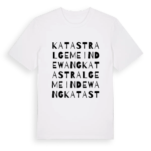 Katastralgemeinde Wang ordlek t-shirt – ekologisk bomull t-shirt från Pinshirt