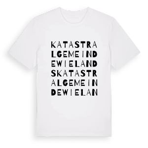 Katastralgemeinde Wielands ordlek t-shirt – ekologisk bomull t-shirt från Pinshirt