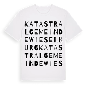 Katastralgemeinde Wieselburg ordlek t-shirt – ekologisk bomull t-shirt från Pinshirt